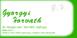 gyorgyi horvath business card