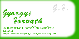 gyorgyi horvath business card